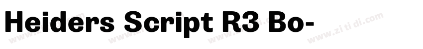 Heiders Script R3 Bo字体转换 Heiders Script R3 Bo字体转换